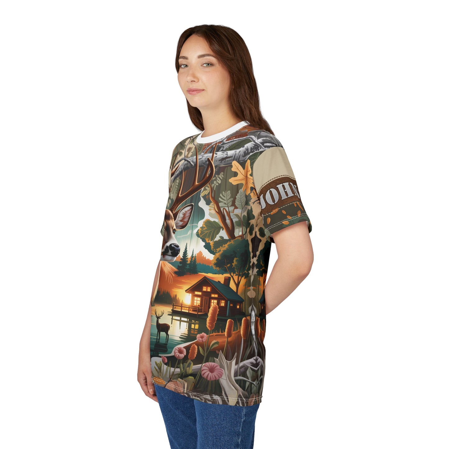 Lakeside Buck Retreat Personalized Unisex Cut & Sew Tee