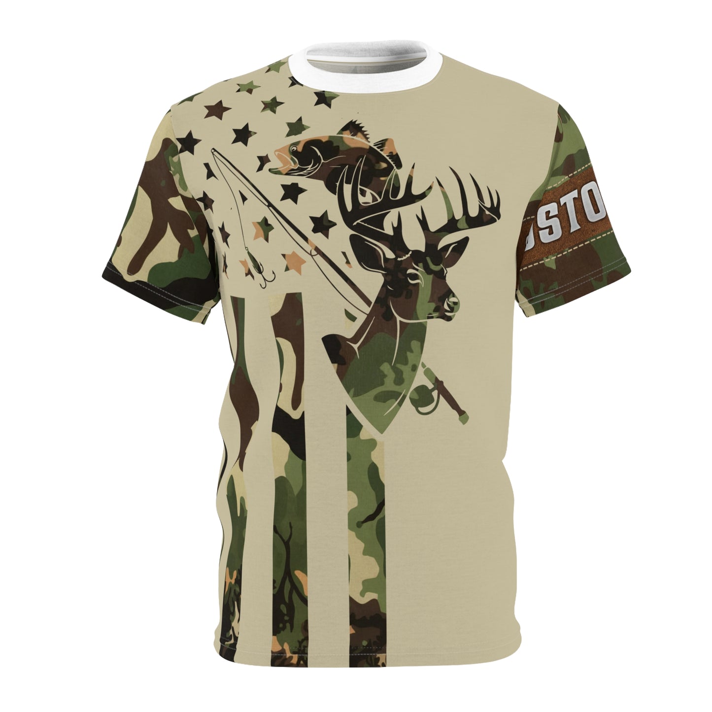 Stars & Stripes Outdoors Personalized Unisex Cut & Sew Tee