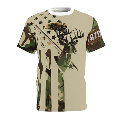 Stars & Stripes Outdoors Personalized Unisex Cut & Sew Tee