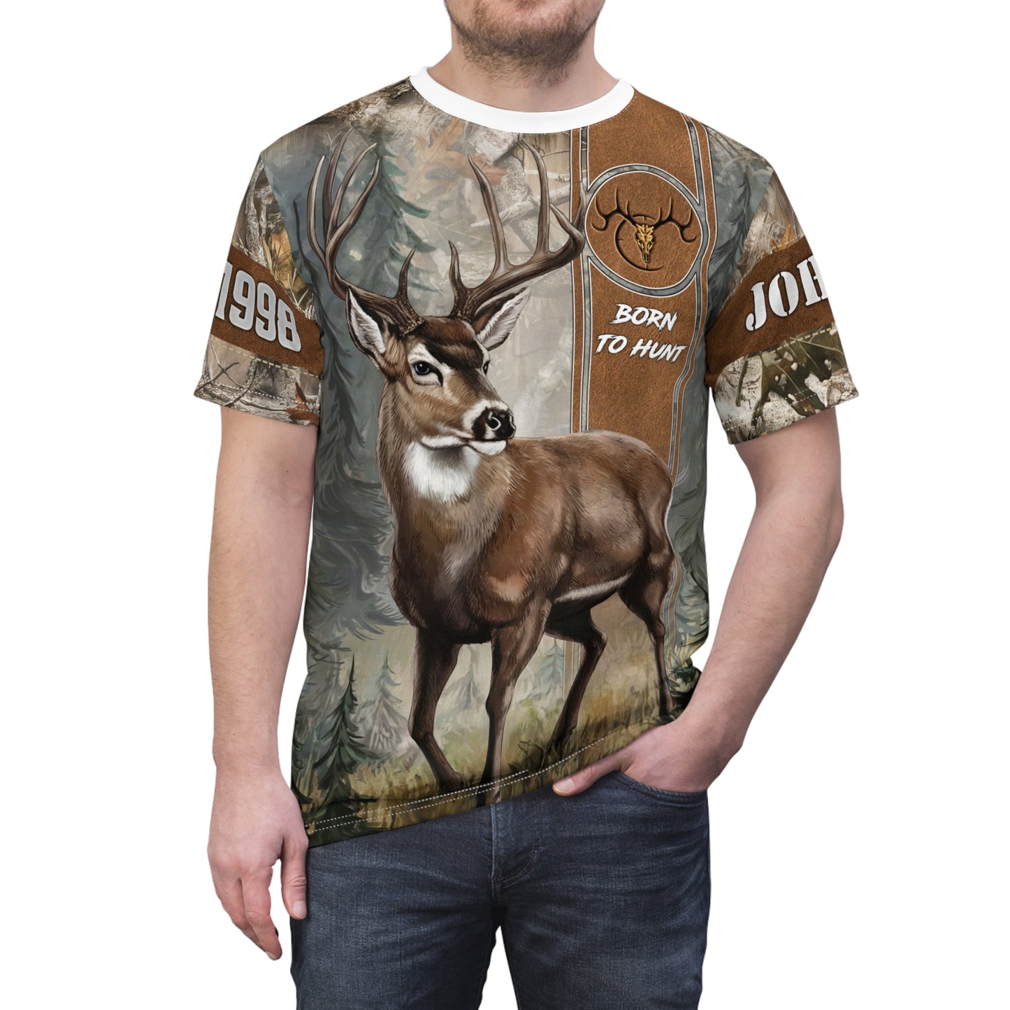 Buck Hunter Personalized Unisex Cut & Sew Tee