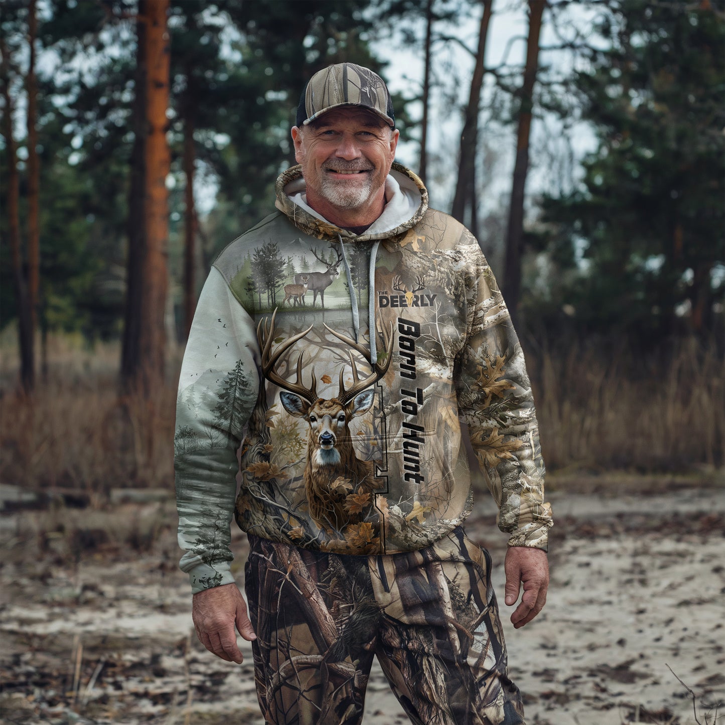 Born to Hunt Hoodie - Buck Wilderness Edition - The Deerly