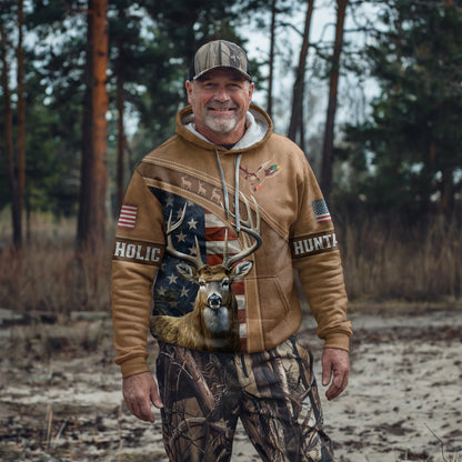 Patriotic Buck Hunter Hoodie - American Heritage - The Deerly