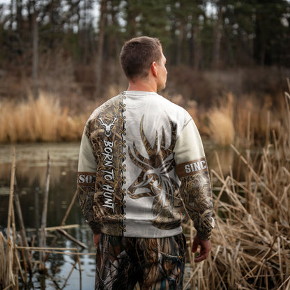 Deer Hunting Camo Sweater - Custom Born to Hunt