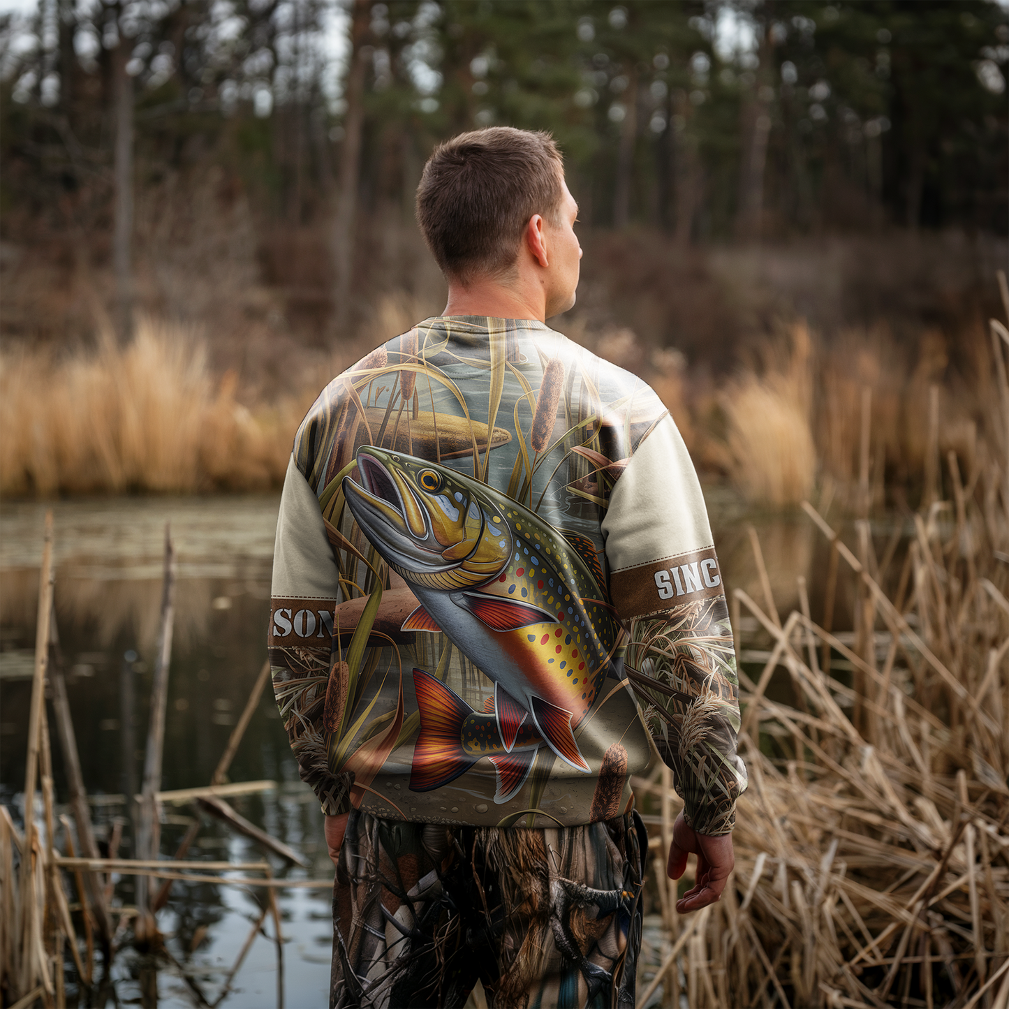 Brook Trout Wilderness Personalized Unisex Sweatshirt
