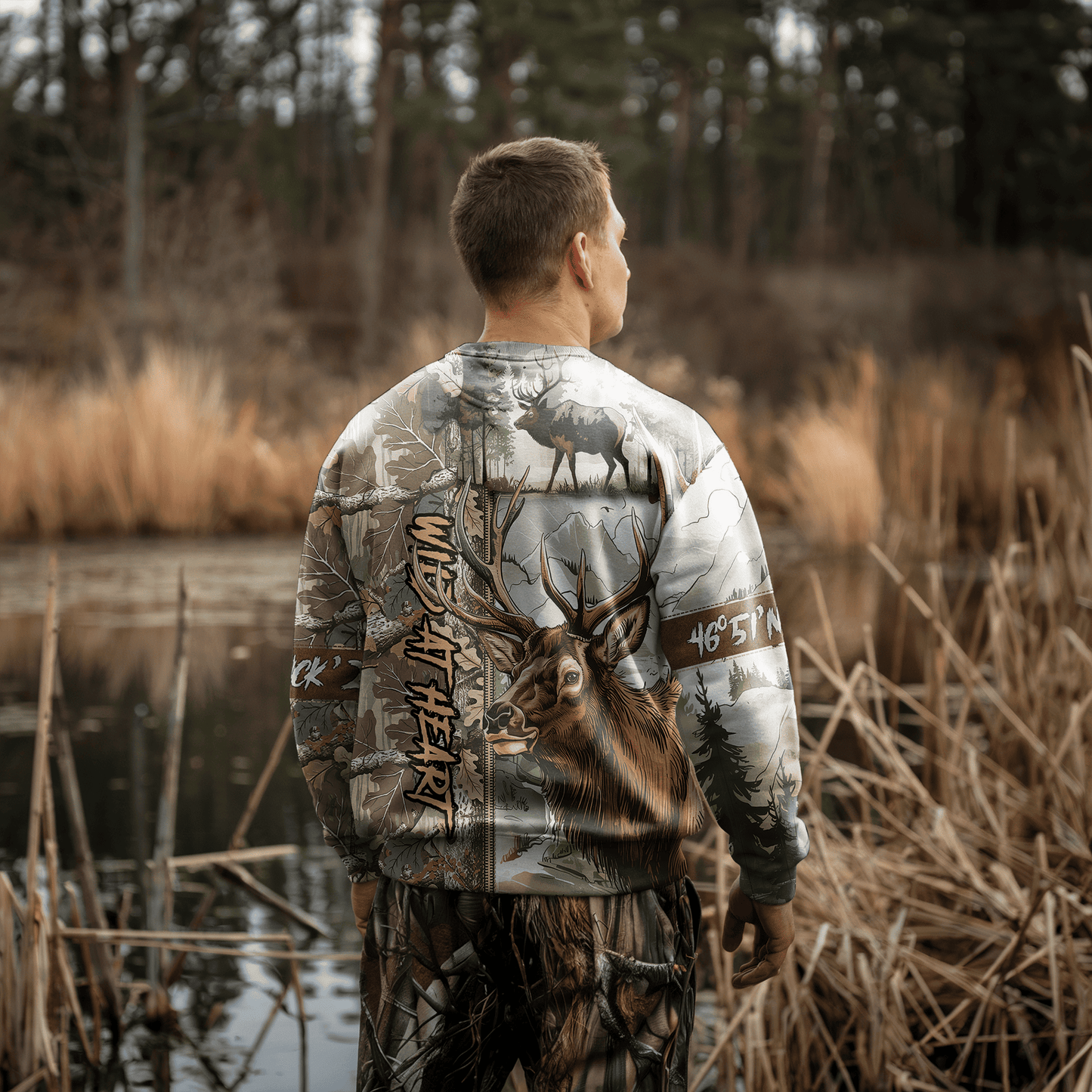 Trophy Elk Hunter Personalized Unisex Sweatshirt