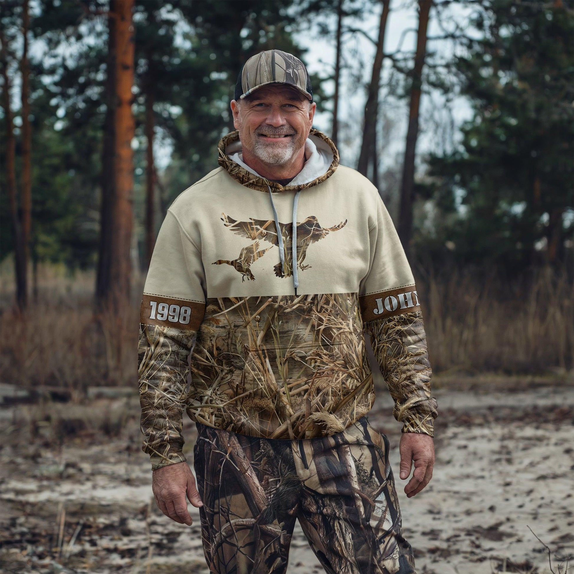 Custom Duck Hunting Camo Hoodie - Personalized for Hunters - The Deerly