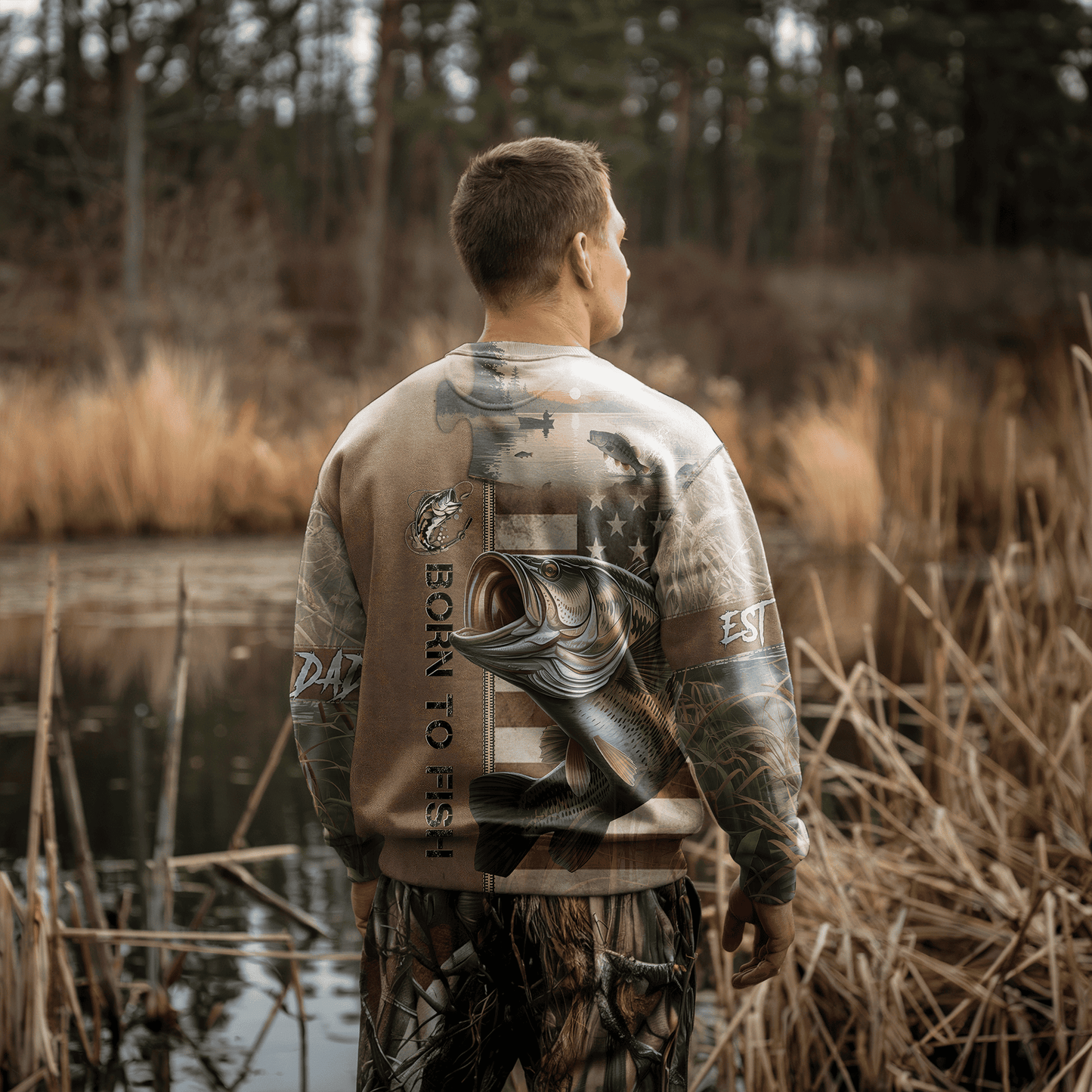 American Bass Patriot Personalized Unisex Sweatshirt