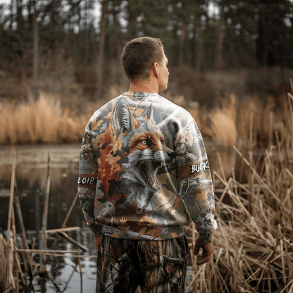 Red Fox Predator Camo Personalized Unisex Sweatshirt
