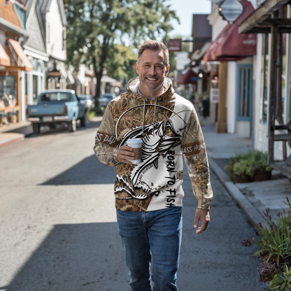 Born To Fish Personalized Bass Hoodie