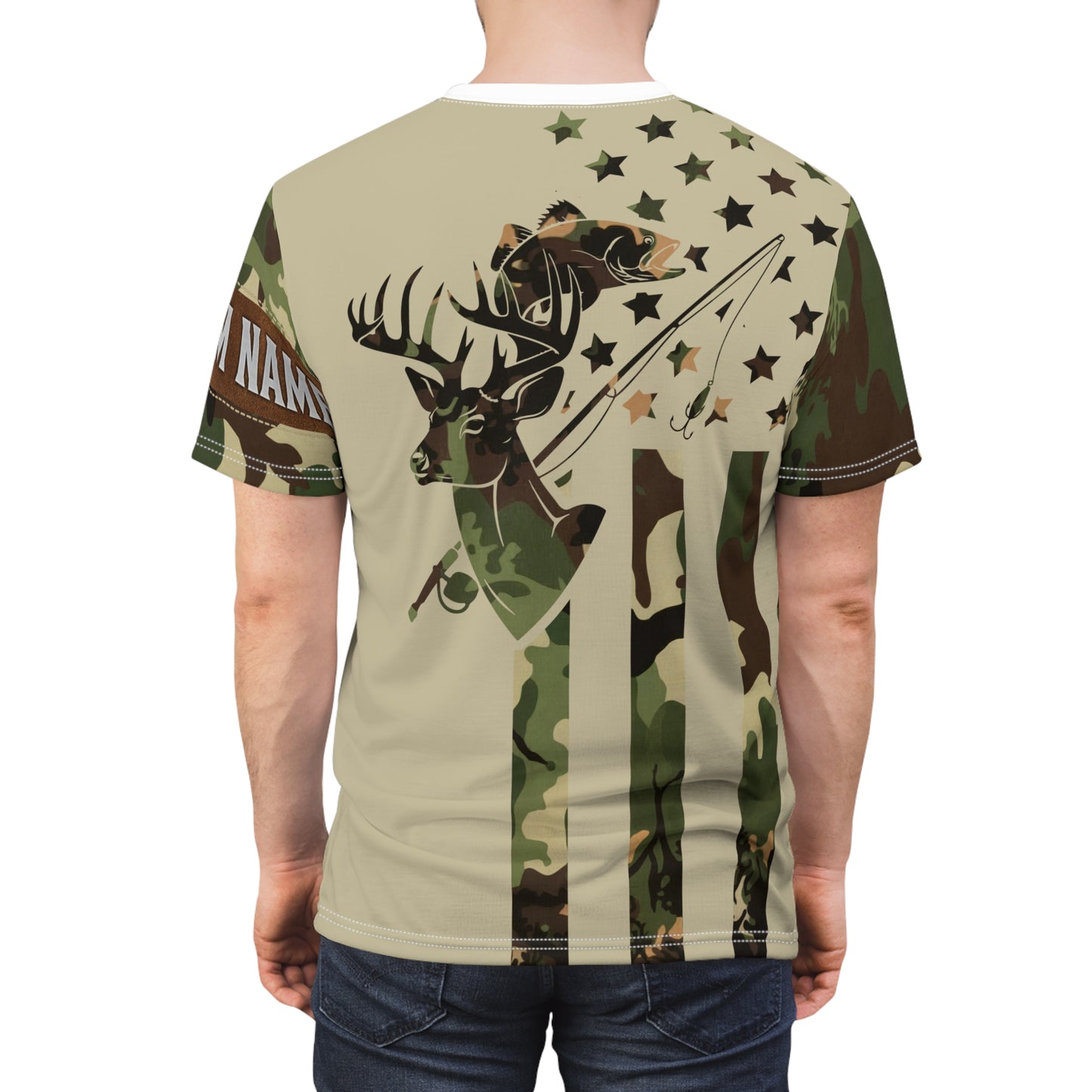 Stars & Stripes Outdoors Personalized Unisex Cut & Sew Tee