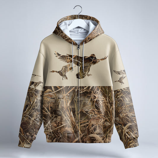 Marshland Flight Zip Hoodie - Duck Hunting Edition - The Deerly