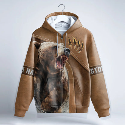 Bear Claw Wilderness Zip Hoodie Personalized – The Deerly Bear Claw Wilderness Zip Hoodie Personalized – The Deerly