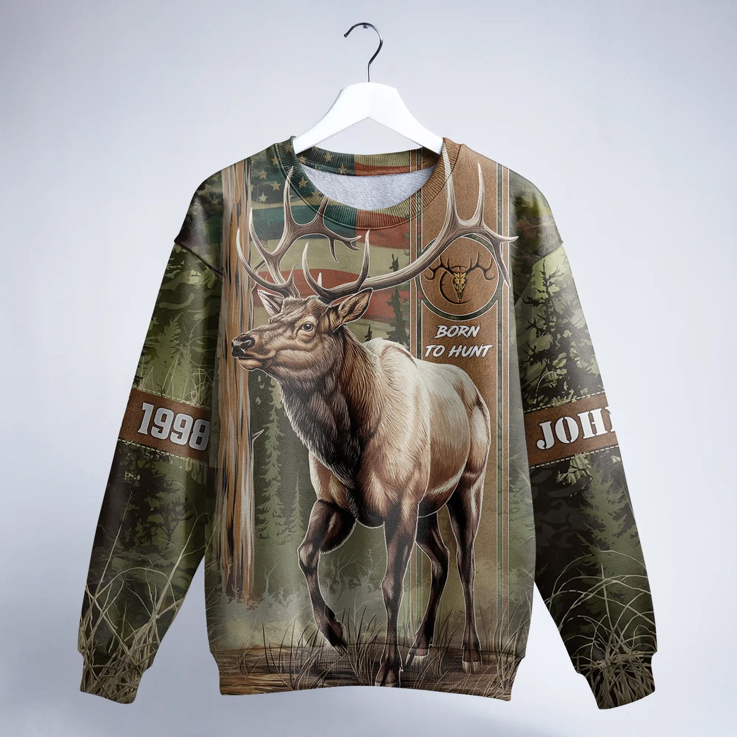 Elk Hunter’s Pride Sweatshirt Personalized - The Deerly