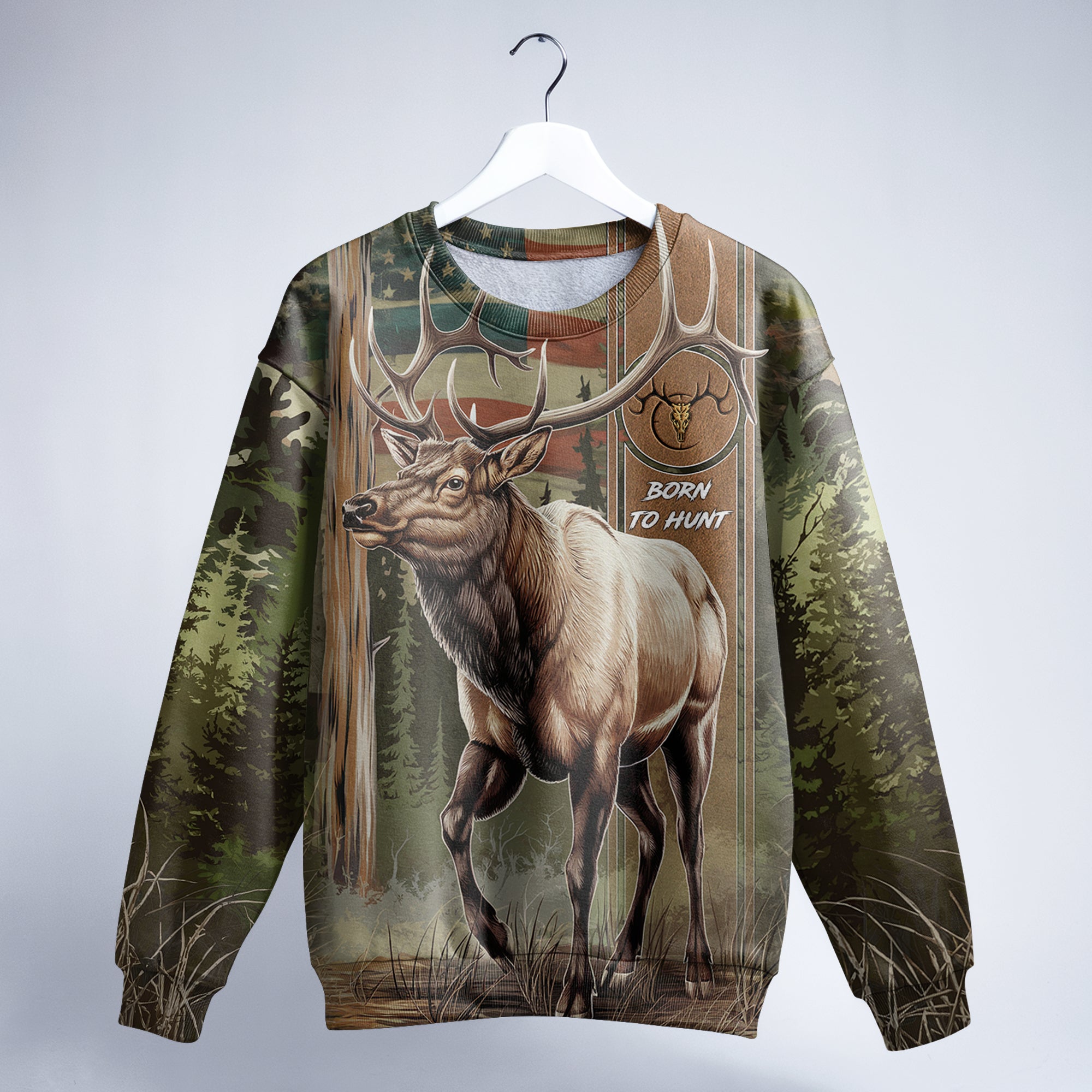 Born to Hunt Elk Sweatshirt Wilderness Edition The Deerly