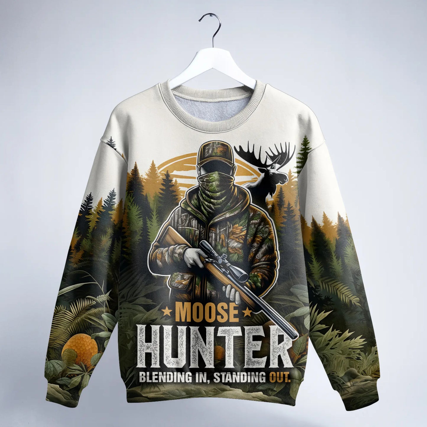 Moose Hunter: Wilderness Camo Sweatshirt - The Deerly