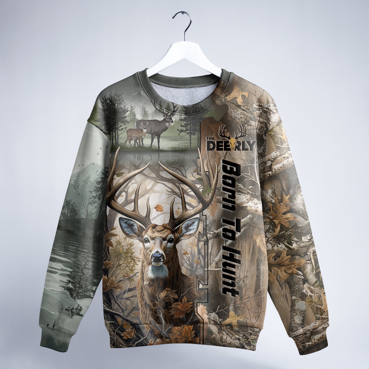 Born to Hunt Sweatshirt - Buck Wilderness Edition - The Deerly