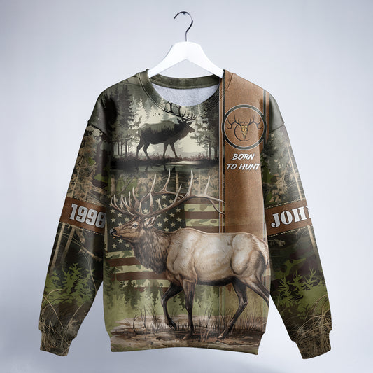 Elk Mastery Hunt Sweatshirt Personalized - The Deerly