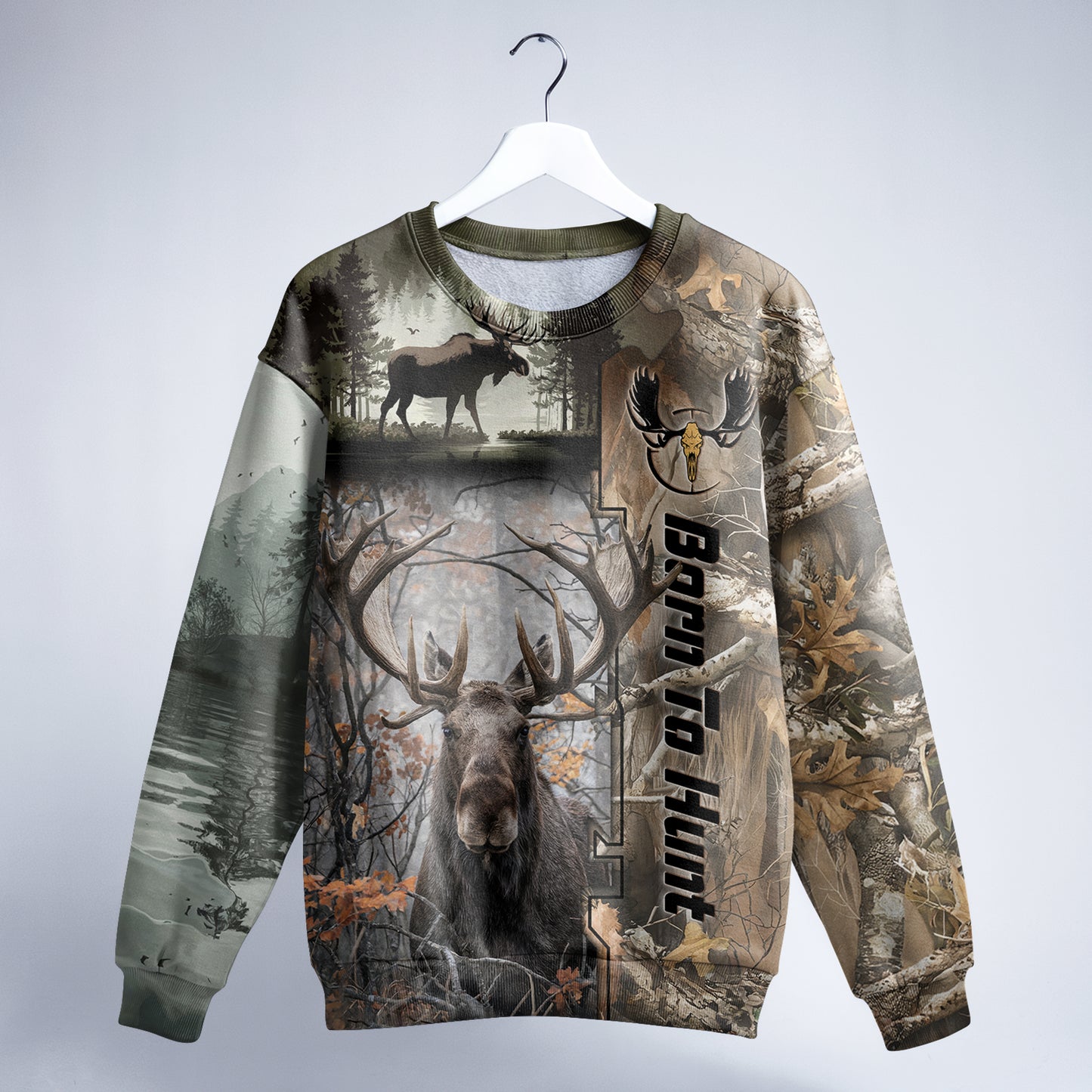 Born to Hunt Moose Sweatshirt - Wilderness Series - The Deerly