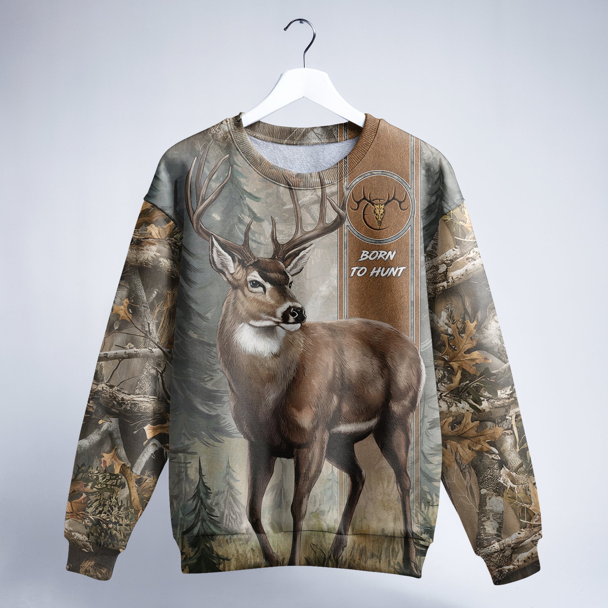 Majestic Buck Hunter Sweatshirt - Forest Collection - The Deerly