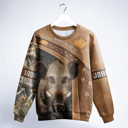 Custom Wild Boar Hunting Sweatshirt – Personalized for Hunters