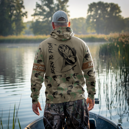 Bass Angler Personalized Zip Hoodie