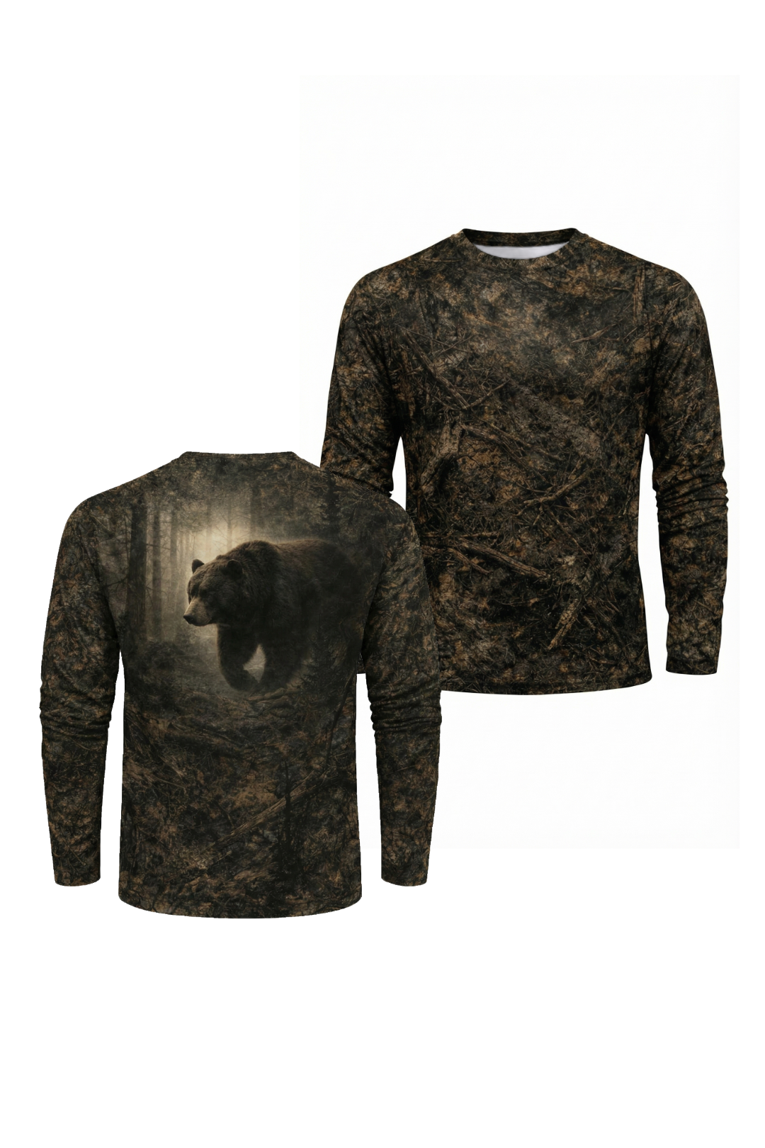 Performance Hunting Long Sleeve - Forest Bear Fog - TBT31