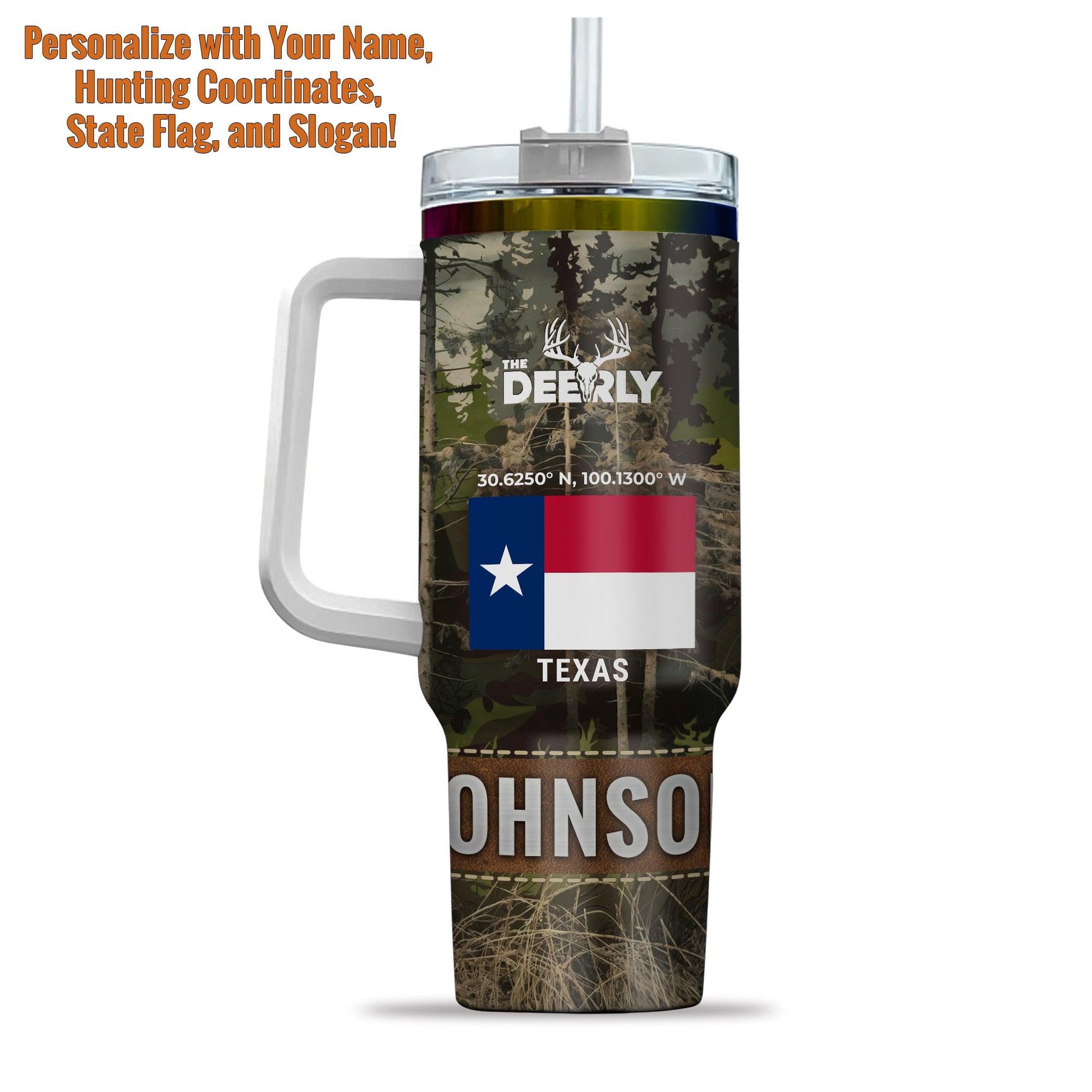 Personalized Elk Hunting Coordinates 40oz Tumbler - The Deerly