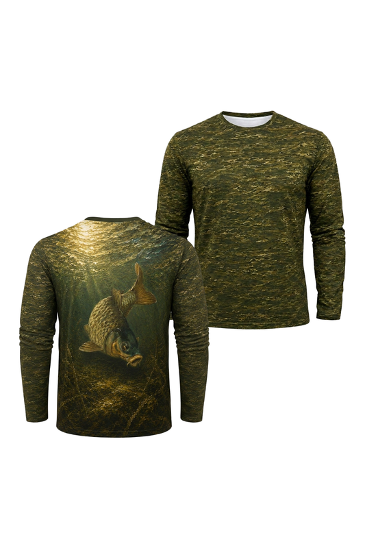 Performance Fishing Long Sleeve - Swamp Green Carp - TBT88