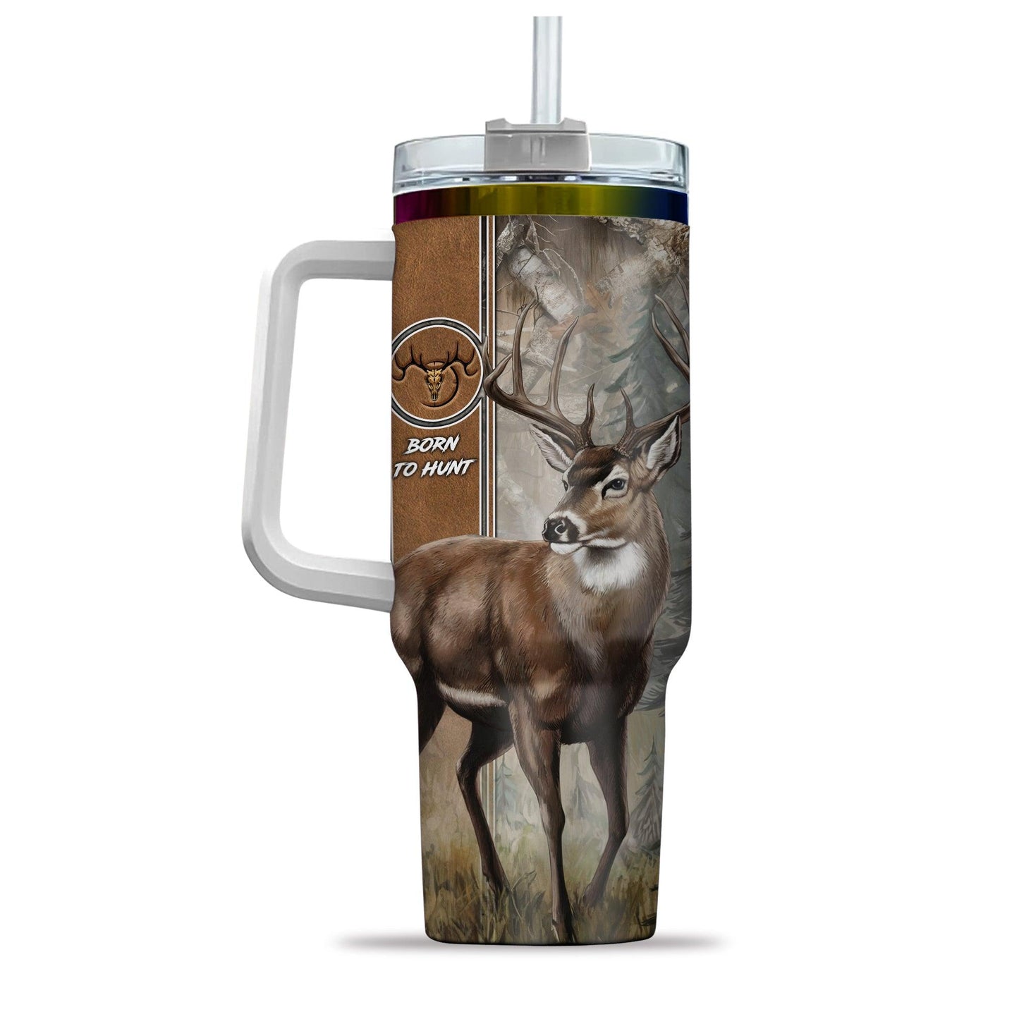 Born to Hunt Deer Camo 40oz Tumbler - The Deerly