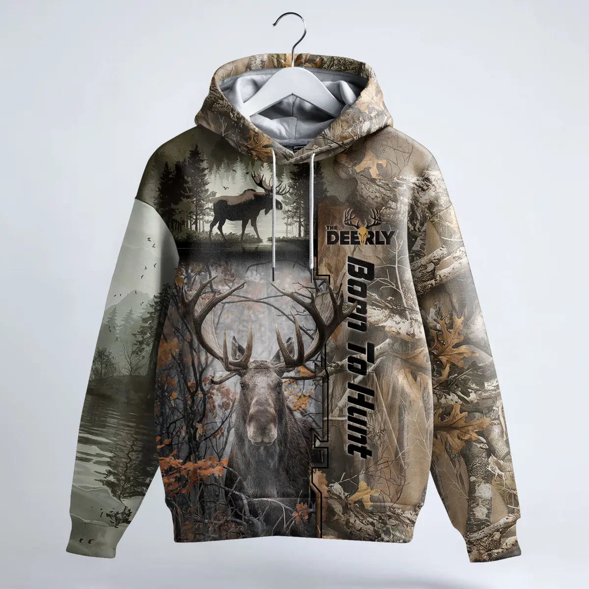 Wilderness Majesty Moose Camo Hoodie - Born for the Hunt - The Deerly