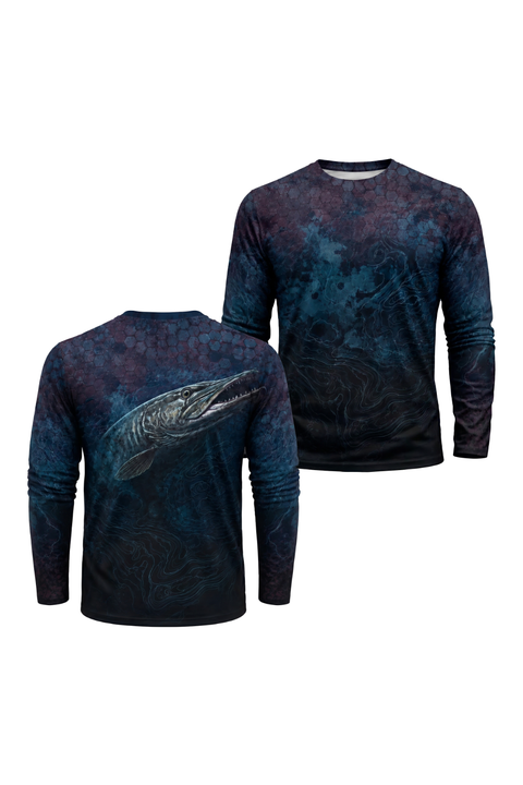 Performance Fishing Long Sleeve - Midnight Depth Muskie - TBT92