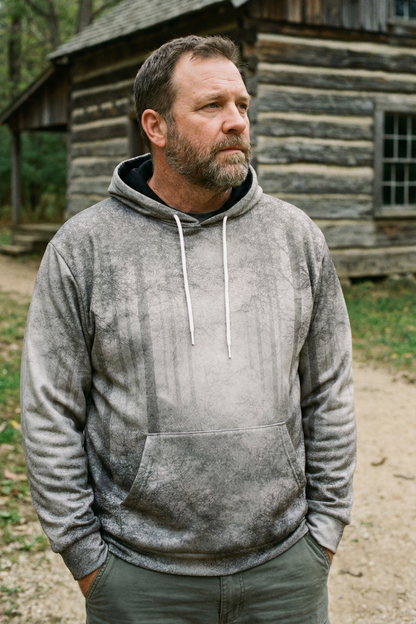 Hunter Fleece Hoodie - Mist Forest Stag – FH4Z