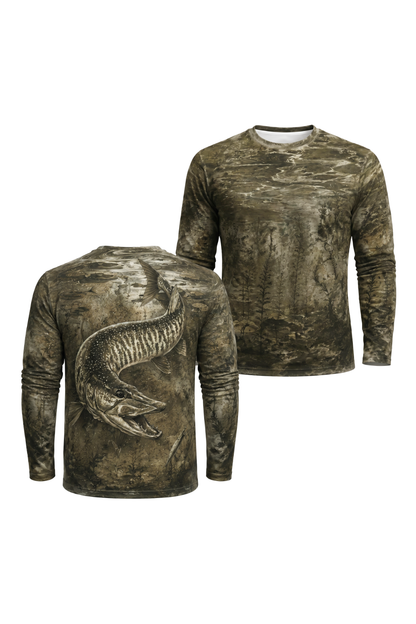 Performance Fishing Long Sleeve - Ghost Reed Musky - AOF34