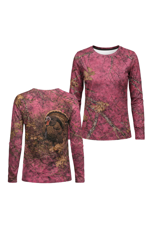 Performance Hunting Long Sleeve - Timber Turkey Wildberry - TBT26