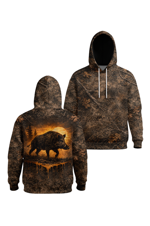 Performance Hunting Fleece-Lined Hoodie - Golden Boar Dusk – RV8T