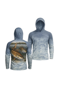 AirLite Fishing Sun Hoodie - Grass Flat Redfish
