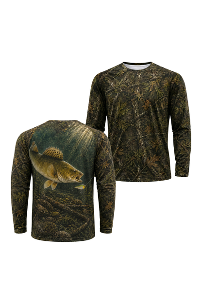Performance Fishing Long Sleeve - Timber Walleye Hunter - TBT77