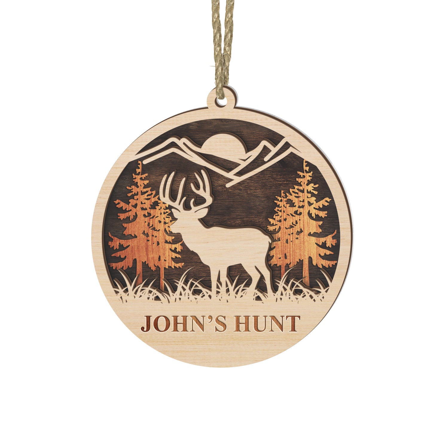 Personalized Deer Hunting Ornament - Gift for Hunters - The Deerly