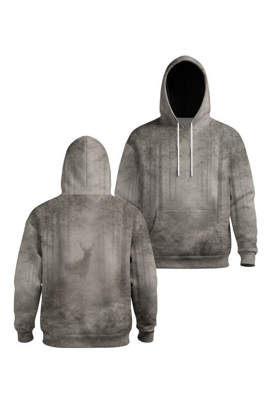 Hunter Fleece Hoodie - Mist Forest Stag – FH4Z