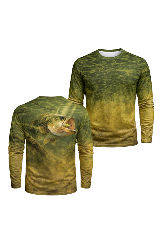 Performance Fishing Long Sleeve - Clay Bottom Bass - TBT54