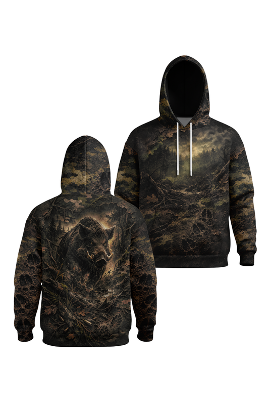 Hunter Fleece Hoodie - Shadow Boar Forest – B4R7