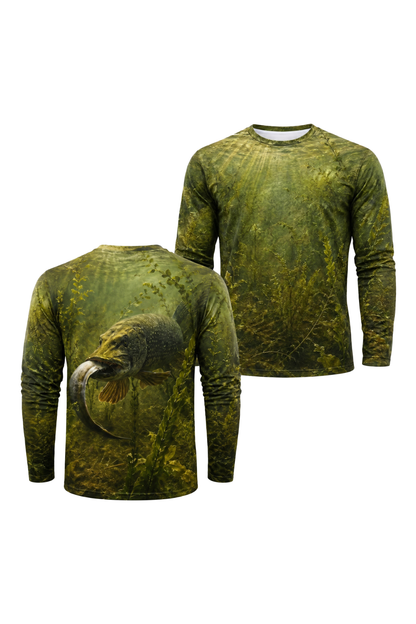 Performance Fishing Long Sleeve - Swamp Pike Green - TBT101