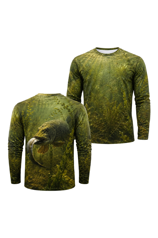 Performance Fishing Long Sleeve - Swamp Pike Green - TBT101