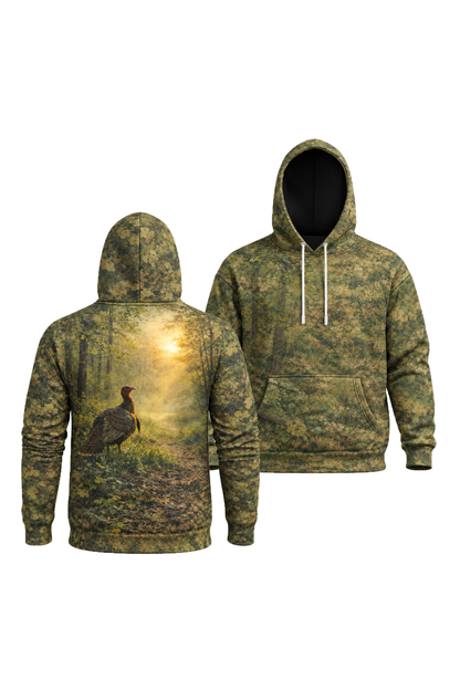 Performance Fleece-Lined Hoodie - Forest Turkey - FD1G