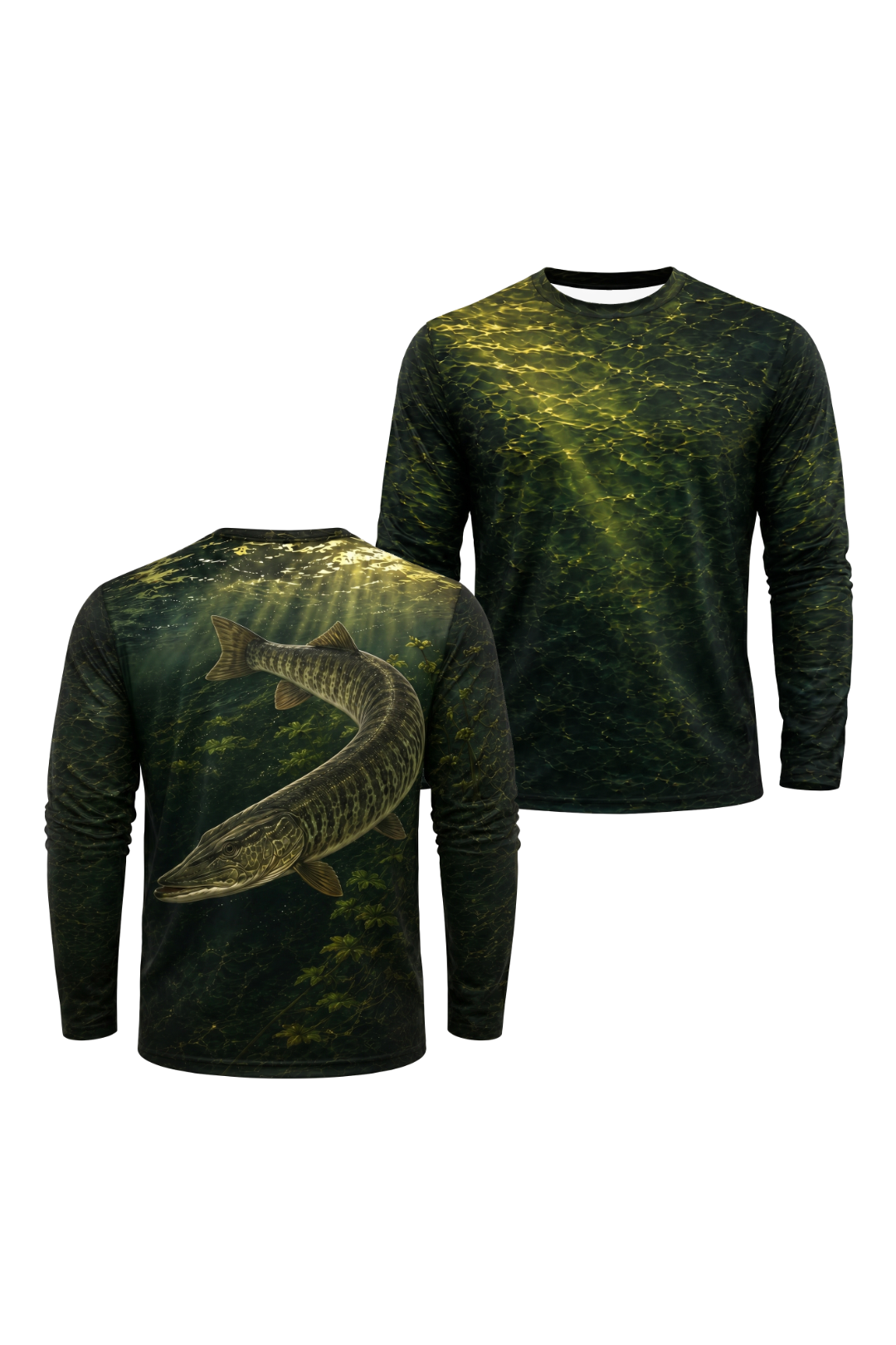 Performance Fishing Long Sleeve - Green Weed Musky - TBT112