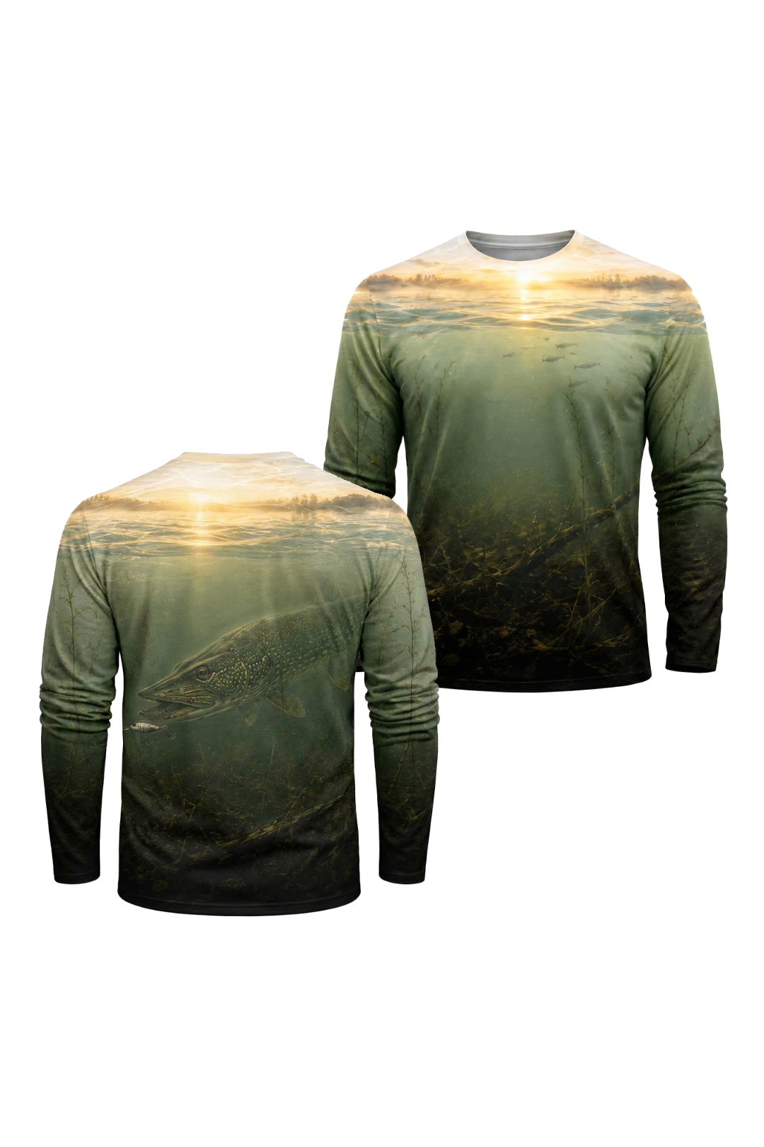 Performance Fishing Long Sleeve - Dawn Shimmer Pike - TBT128
