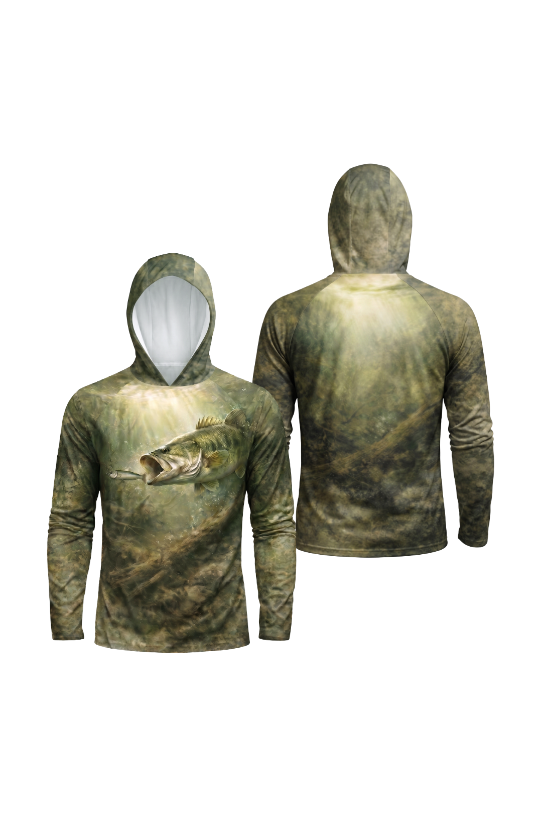 AirLite Fishing Sun Hoodie - Timber Bass Sunray - TBT44