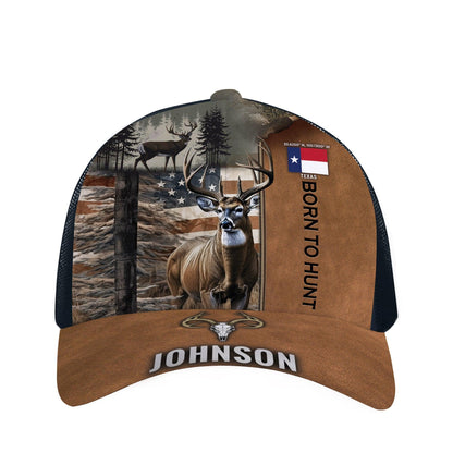 Personalized Deer Hunting American Flag Mesh Trucker Cap - The Deerly