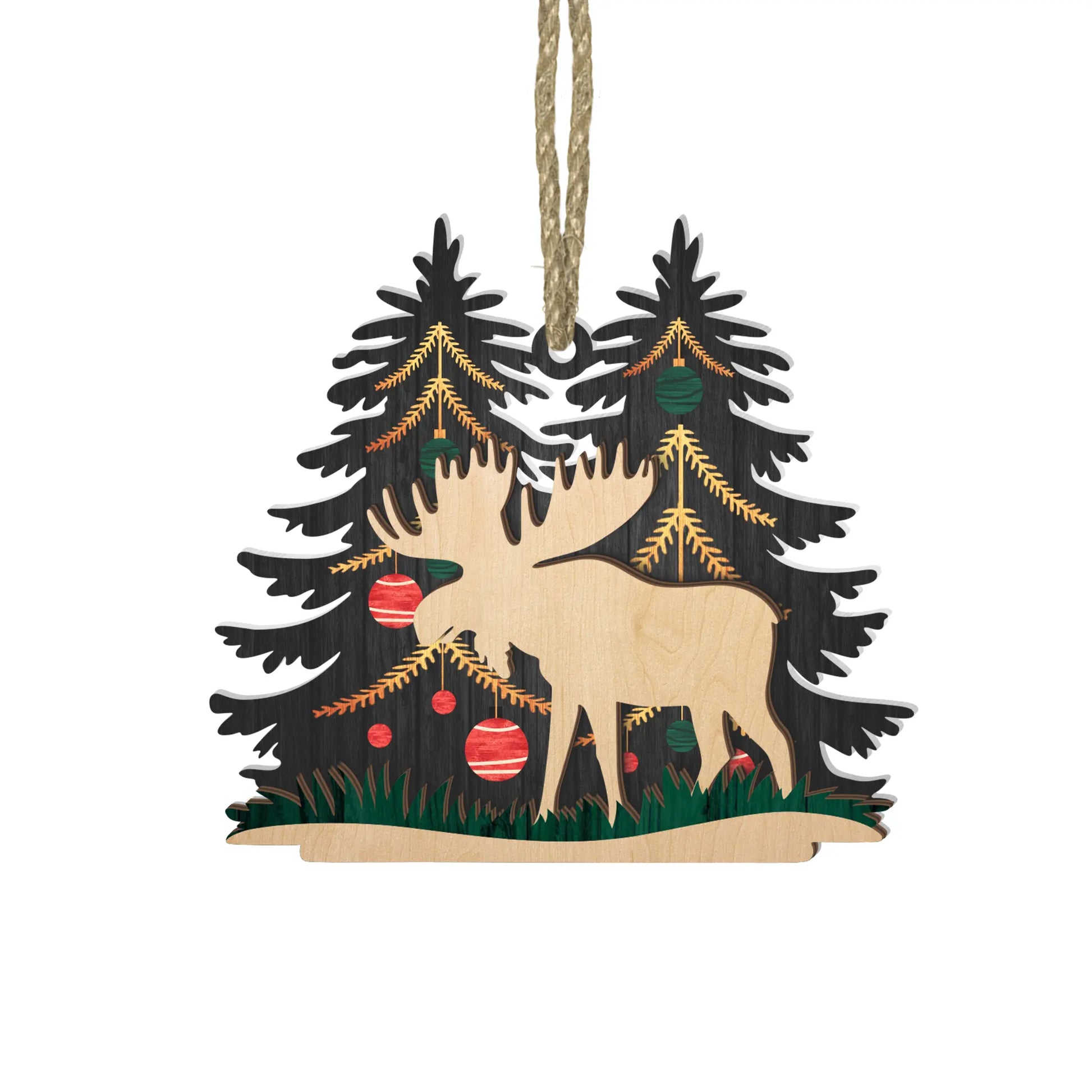 Moose Hunting Christmas Ornament - Gift for Hunters - The Deerly