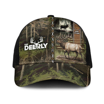 Born to Hunt – Elk Camo Trucker Cap by The Deerly